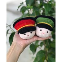 Móc khóa Chú công an handmade/ doll bộ đội
