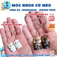 Móc Khóa Cú Mèo Sừng Bò/ Xương Bò