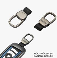 Móc Khóa Da Bò CABULE Cao Cấp, Móc Chìa Khóa Đa Năng Thiết Kế Thanh Lịch, Sang Trọng - màu đen