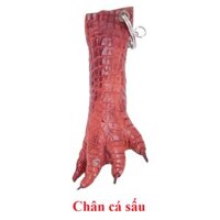 Móc khóa da cá sấu màu nâu đỏ HJ8215-21-24-87 - Nâu đỏ - Móng chân