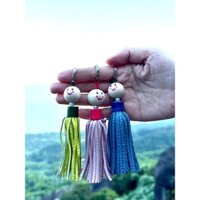 Móc Khoá Da Handmade Hình Mặt Cười - Da Bò Thật Cao Cấp