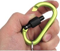 Móc khoá đa năng móc khoá đẹp giá rẻ móc khóa nhôm đi phượt carabiner chữ D khoá xoay 8cm