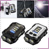 Móc Khóa Đèn Pin Làm Việc Đèn Pin 8 Chế Độ USB Đèn Pin Nhỏ Để Đi Bộ Leo Núi Du Lịch