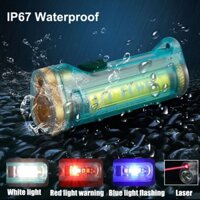 Móc Khóa Đèn Pin Laser Mini IPX6 Chống Nước Có Nam Châm Màu Đỏ
