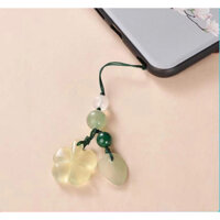 Móc khoá điện thoại cỏ bốn lá may mắn, tài lộc