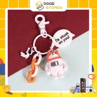 Móc Khóa Doge Stores, Gấu Phi Hành Gia Vòng Màu Đỏ/Kem/Xanh Lá