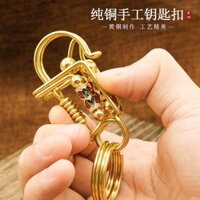 Móc khóa đồng thau sáng tạo, móc khóa xe hình chim thủ công, mặt dây chuyền xe cá nhân hóa, trang trí cao cấp cho nam