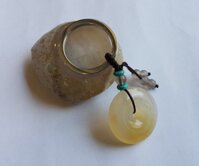 Móc khóa đồng tiền mã não S6093