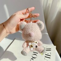 Móc Khóa Gấu Bông Đính Đá Dễ Thương