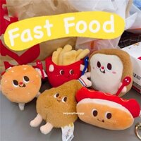 Móc khoá gấu bông đồ ăn vặt dễ thương