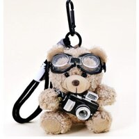 Móc khóa gấu máy ảnh chất lượng cao, trang trí túi xách, quà tặng cặp đôi cho các cô gái, kính