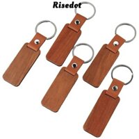 Móc Khóa Gỗ RISEDOT, Gỗ Da Chưa Hoàn Thành Gỗ, Móc Khóa Hình Chữ Nhật Móc Khóa Bằng Gỗ Khoảng Trống Quà Tặng Khắc DIY
