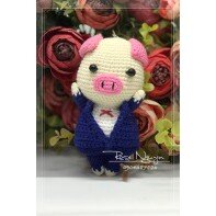 Móc khóa handmade chú rể lợn (Lechalet)