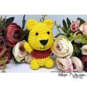 Móc khóa handmade gấu áo đỏ (Lechalet)