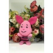 Móc khóa handmade lợn kẻ hồng (Lechalet)