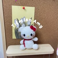 Móc khóa Hello Kitty bằng len handmade