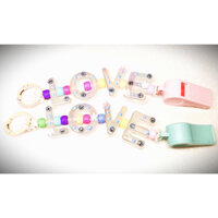 Móc Khóa Hình Còi Thổi Bạc Hà Hồng Dễ Thương