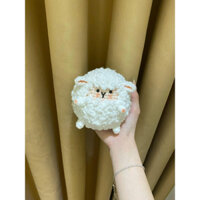 Móc khóa hình con cừu lông xù bằng len siêu xinh, móc khóa handmade dễ thương