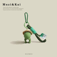 Móc Khóa Hình Khủng Long Đội Nón Rơm Xinh Xắn