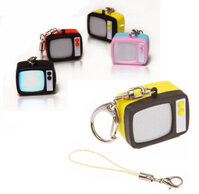 Móc khóa hình Tivi cổ - Chớp đèn có âm thanh (LED Keyring Retro TV)