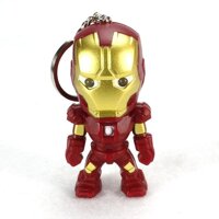 Móc khóa Iron-man có đèn led V.2 (Màu đỏ phối vàng) [bonus]