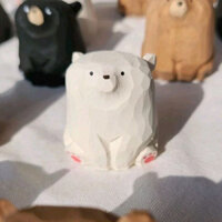 Móc khóa khắc gỗ Gấu nâu, Gấu đen kèm dây treo độc đáo Tiệm An Yên dùng làm quà tặng, trang trí balo, túi xách, ví