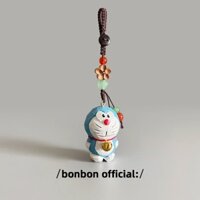 Móc khóa khắc gỗ hình mèo robot Doraemon dễ thương, quà tặng sinh nhật cho cặp đôi