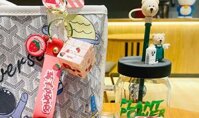 Móc Khóa Khối Rubik Gấu Hồng Lotso Dâu Tây/ Hình Thỏ
