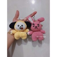 Móc khóa len BT21 [BTS] Jungkook và Jimin, Móc khóa len BT21 Jimmy và Cooky