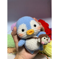 Móc khoá len chim cánh cụt