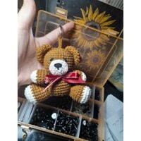 Móc khoá len Handmade - Móc khoá Gấu Teddy