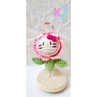 Móc Khoá Len Hoa Hello Kitty
