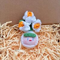 Móc khóa len mochi hoa mát handmade dễ thương - Quỳnh Workshop