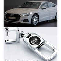 Móc Khóa Logo Audi  thời trang bằng kim loại cao cấp cho A4 A6 A8 Q3 Q5 Q7  treo thắt lưng đeo chìa remote Xe Hơi ô tô