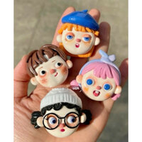 Móc Khoá Mặt Chibi đất sét theo yêu cầu, móc khoá handmade, móc khoá couple