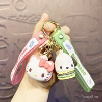Móc khóa mặt dây chuyền dòng snack Kuromi mới, quà tặng sáng tạo, búp bê silicone dễ thương, trang trí treo