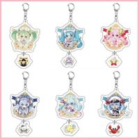 Móc Khóa Mặt Dây Chuyền Quà Tặng Hatsune Miku Kagamine Rin Kagamine Len Megurine Luka Anime Hatsune Miku Móc Khóa Hàng Hóa Hatsune Mặt Dây Chuyền Acrylic Hai Chiều Mặt Dây Chuyền Quà Tặng Sinh Viên Mặt Dây Chuyền