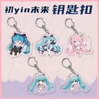 Móc khóa Mặt dây chuyền Quà tặng Hatsune Miku Kagamine Rin Kagamine Len Megurine Luka Hatsune Miku Hàng hóa Móc khóa Acrylic Mặt dây chuyền Schoolbag Mặt dây chuyền Quà tặng nhỏ sáng tạo Quà tặng sinh nhật hai chiều