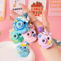 Móc khóa máy ảnh đồ chơi mini, chiếu hình các nhân vật hoạt hình sanrio, capybara, đồ chơi máy ảnh chiếu hình cute