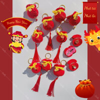 [Móc khoá may mắn] Móc khoá túi lộc, móc khoá tết - Tiệm Len Dolly (móc khoá túi xách, móc khoá len, móc khoá xinh,...)