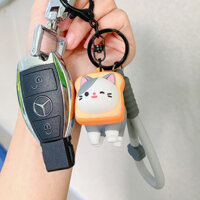 Móc khóa Mèo Búp Bê  Cat Series Nội Nón Quà Tặng Treo Túi xách Ba lô Hàng chính hãng - Đội bánh