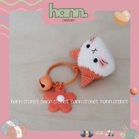 Móc khóa mèo con, Móc khóa thú bông len quà tặng handmade Hann crochet