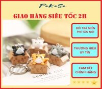 Móc Khóa Mèo Con Trong Hộp 3x2.5cm PaKaSa  Giao màu ngẫu nhiên - 3 con