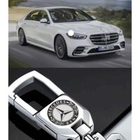 Móc Khóa Mercedes Logo Benz cho C E S Class GLC GLB treo thắt lưng đeo chìa remote Xe Hơi ô tô thời trang bằng kim loại