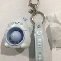 Móc khóa Mini có giá trị cao Quạt Turbo Sạc usb Siêu dễ thương Điều chỉnh 3 tốc độ Công suất gió Dễ dàng mang theo