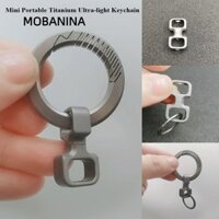 Móc khóa MOBANINA EDC, Móc khóa siêu nhẹ Mini titan đa năng, Di động chất lượng cao 360° Vòng chìa khóa ô tô xoay Công cụ ngoài trời