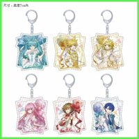 Móc Khóa Mới Mặt Dây Chuyền Hatsune Miku Kagamine Rin Hatsune Miku Series Acrylic Móc Khóa Hatsune Miku 16th Rơm Tuần Tra Phát Trực Tuyến Bài Hát Len Luka