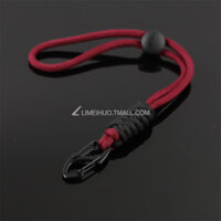 Móc khóa ngoài trời dây bện chống thất lạc kẹp nhanh thắt lưng treo ba lô khóa lò xo móc carabiner màu đen công cụ móc đa vòng