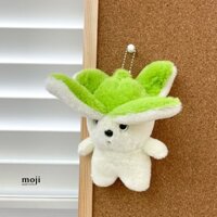 Móc khóa nhồi bông Cute animal đội mũ vỏ chuối