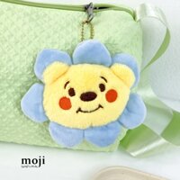Móc khóa nhồi bông Gấu Pooh face flower